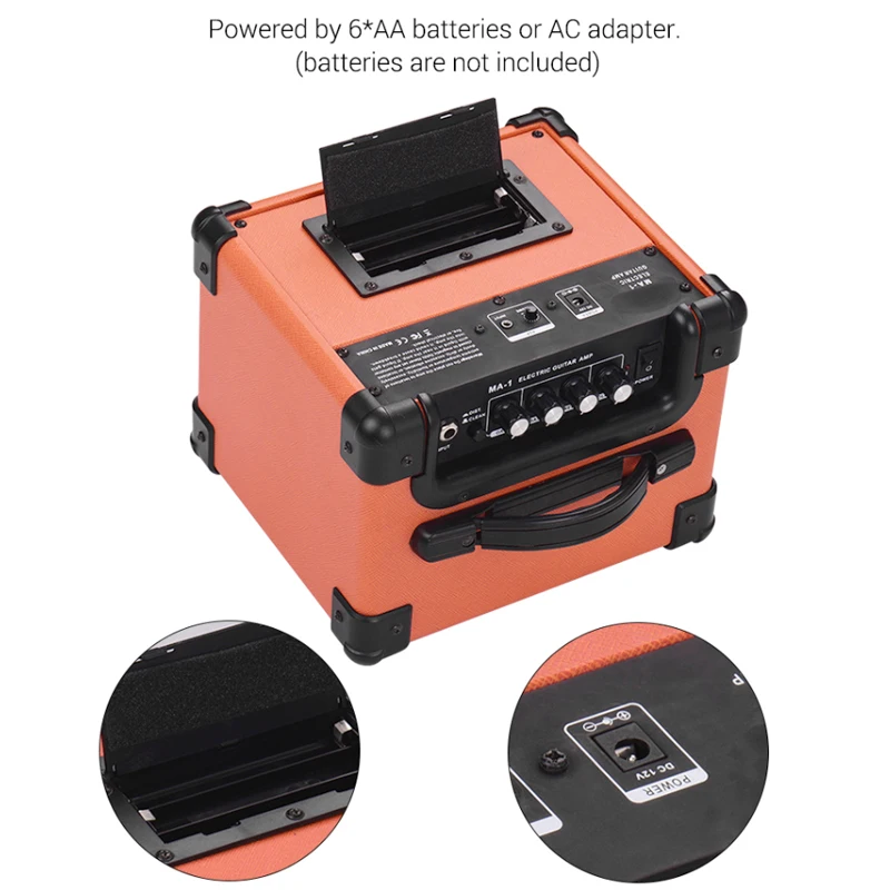 

10 Watt Electric Guitar Bass Amplifier Portable Guitar Amp Support Bluetooth Speaker 2 Colors Optional