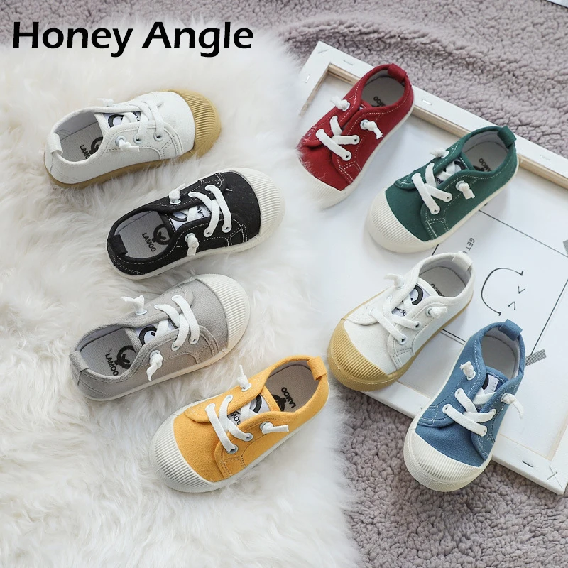 Honey Angle/летняя повседневная детская парусиновая обувь для девочек и мальчиков; хлопковые нескользящие Детские кроссовки; обувь для малышей; повседневная обувь