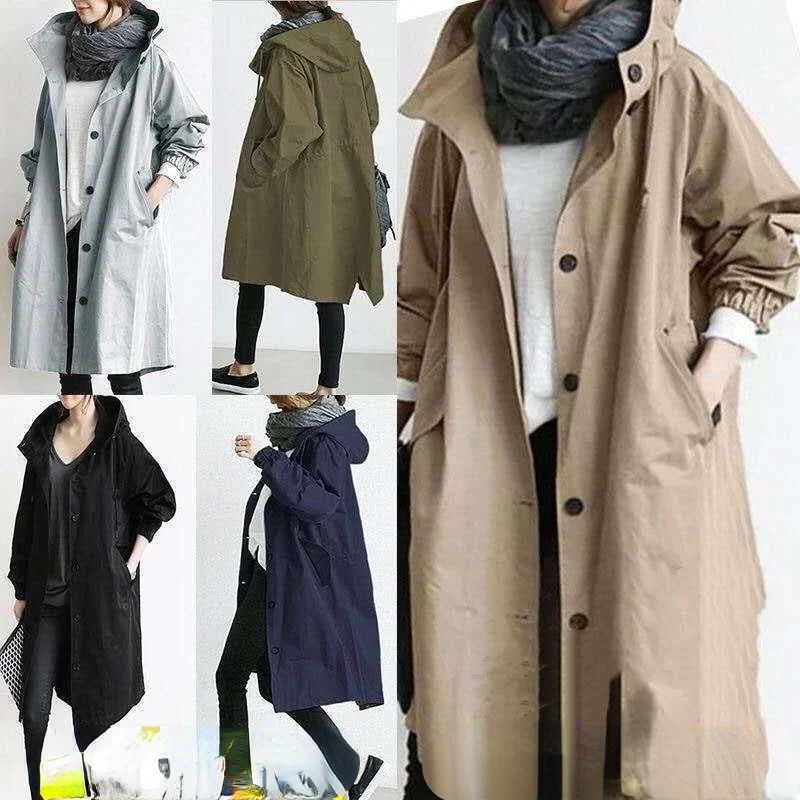 

Женский свободный тренчкот, осеннее пальто средней длины, 8 цветов, 9 размеров, 2021 кг, для полных, большие размеры, новинка 240