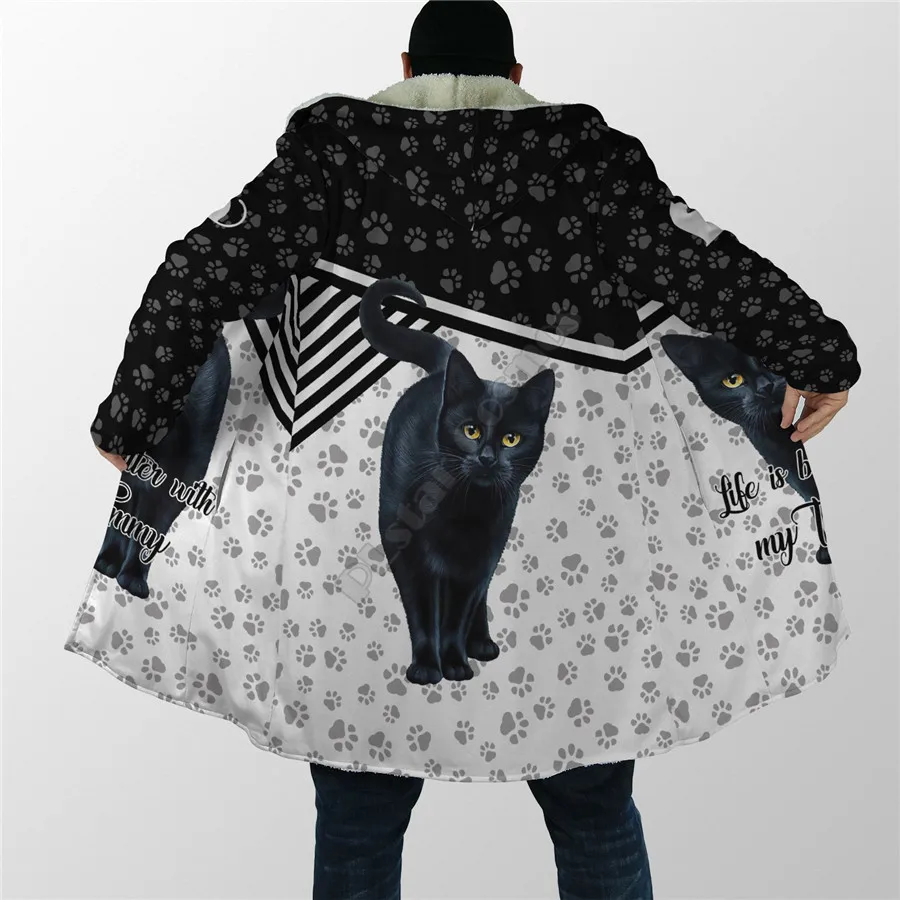 Плащ с капюшоном и 3D-принтом для мужчин женщин | Мужская одежда