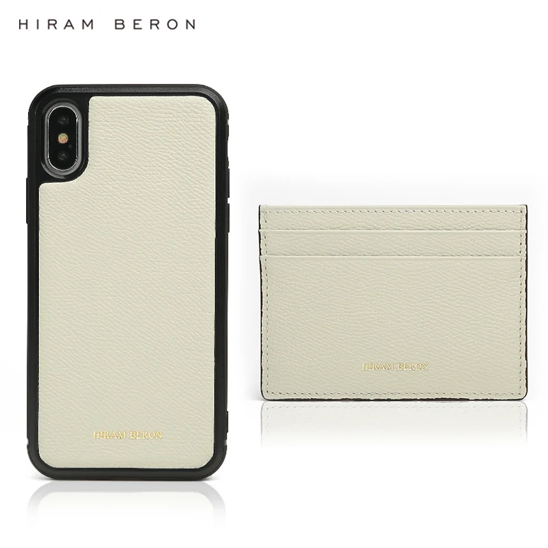 

Кожаный чехол с монограммой Hiram Beron, белый держатель для карт, кошелек с чехлом для Iphone, подарок для жены, Прямая поставка