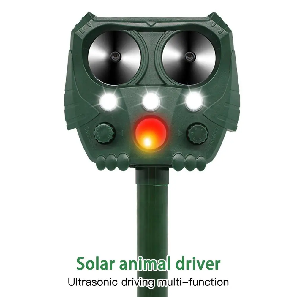 

Animal Repeller Ultrasonic Solar Power Bird Dog Cat Skunk Deer Raccoon Repellent