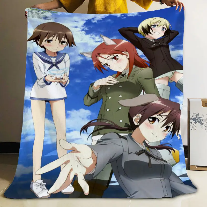 ?? Musifeカスタムアニメ勇敢な魔女フランネル毛布デザイン独自の毛布フランネル毛布ソファdiyのドロップシッピング