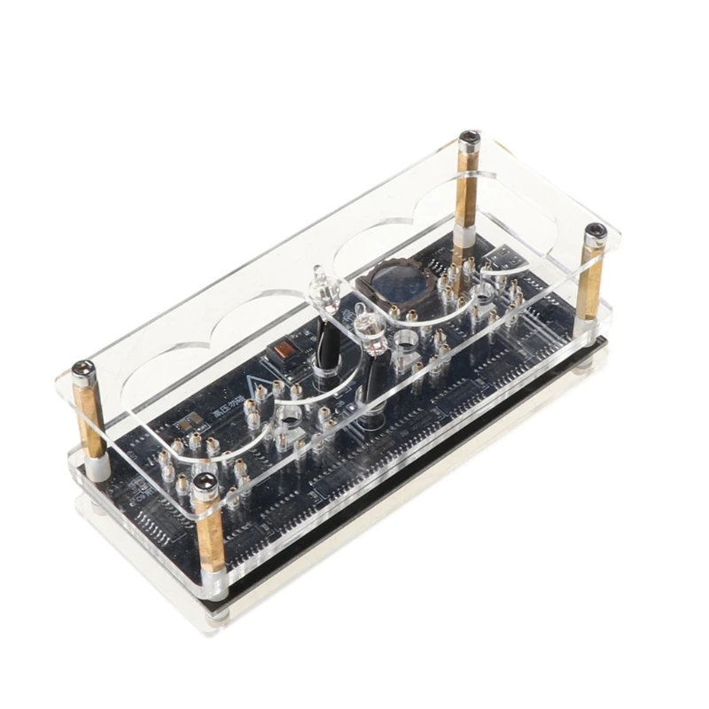 

IN-12 Glow Tube Clock Colorful 4 Digits LED Retro Clock Nursery Home Living Room Bedroom Decoration Nixie Clock D17 20 Dropship
