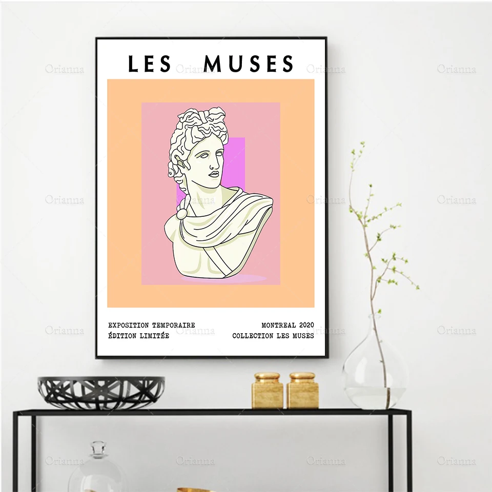 

Greek God bust Art Print Museum poster,Abstract artwork Mid Century,Modern Poster,Apollo Poster Print Wall Art Poster Print