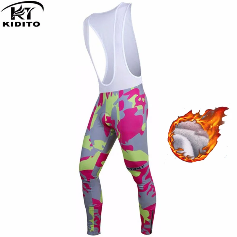 color 8 KIDITOKT велошорты Зимние Тепловые MTB Новые мужские сохраняющие тепло длинные штаны для горного велосипеда Coolmax 3D гелевая подкладка зимние штаны для велоспорта - Цвет: color 8