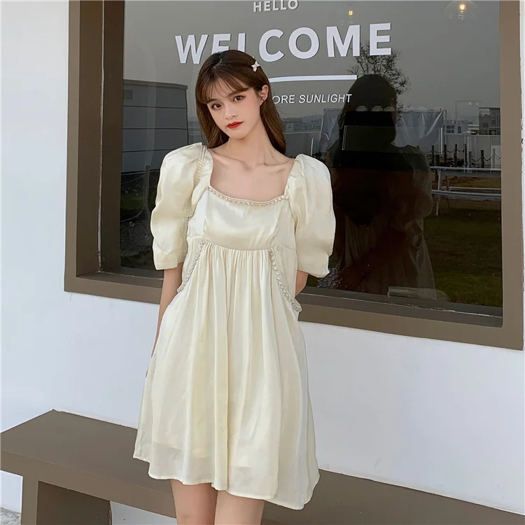

French Style Design Dress Collar Fashion Dress