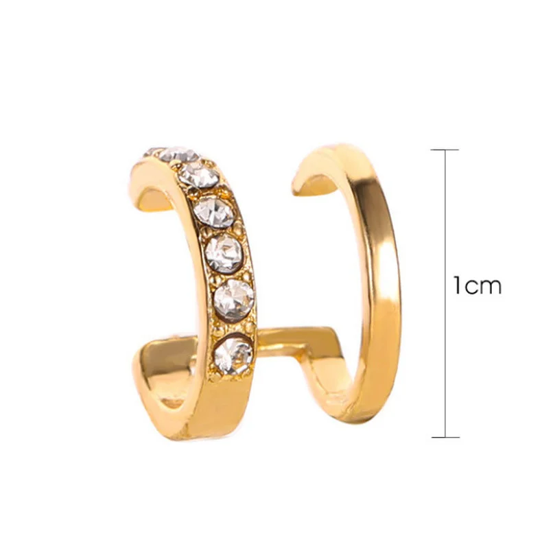 

Inlaid Diamond Ear Clip Fashion U-shaped Earrings Jewelry Gifts for Women