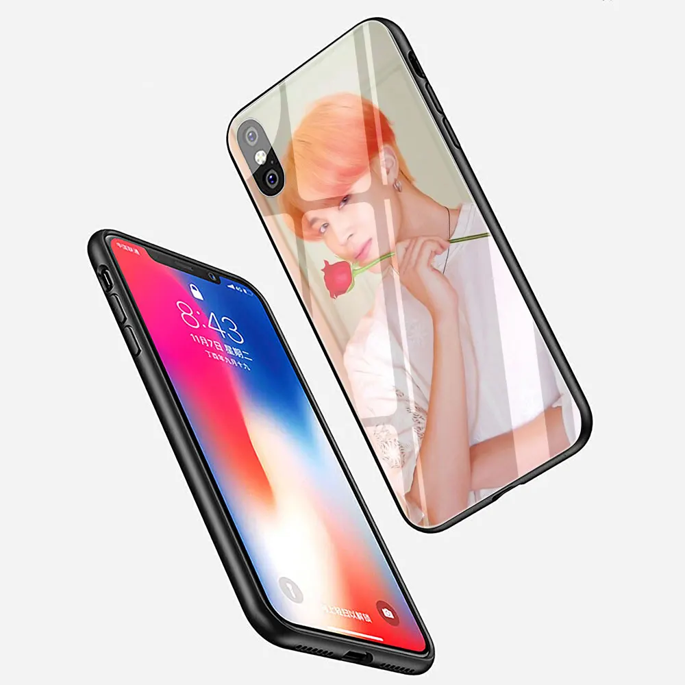 Jimin красивый чехол для телефона из закаленного стекла iPhone SE 2020 11 Pro 6 6S Plus 7 8 X XS XR Max |