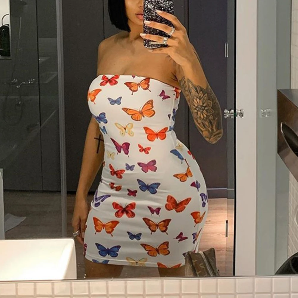 Платье-футляр женское с открытыми плечами Модный облегающий вечерний наряд без