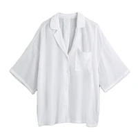 jc%c2%b72021 white casual loose fitting suit collar short sleeve shirt b1561