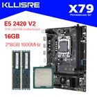 Комплект материнской платы Kllisre X79 LGA 1356 с Xeon E5 2420 V2 2x8 ГБ = 16 Гб 1600 DDR3 ECC память