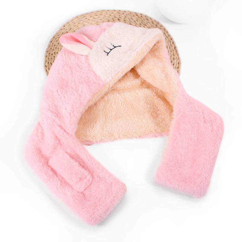 Cute Cartoon Baby Hats Scarf Newborn Rabbit Ear Turban Beanie Warm Caps Soft Hat For Girls Boys Elastic Bonnet Autumn Winter New | Детская