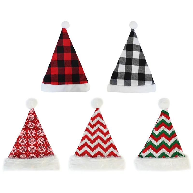 1 шт. Плюшевая вязаная рождественская шапка высококачественные шапки