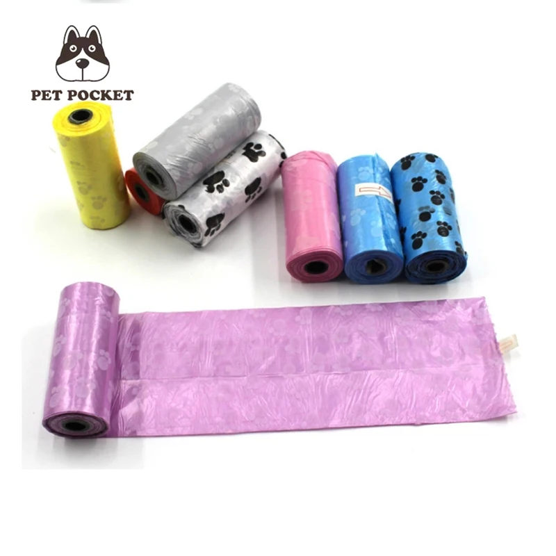 1 10 рулонные биоразлагаемые для домашних животных собак какашек кошек сумка