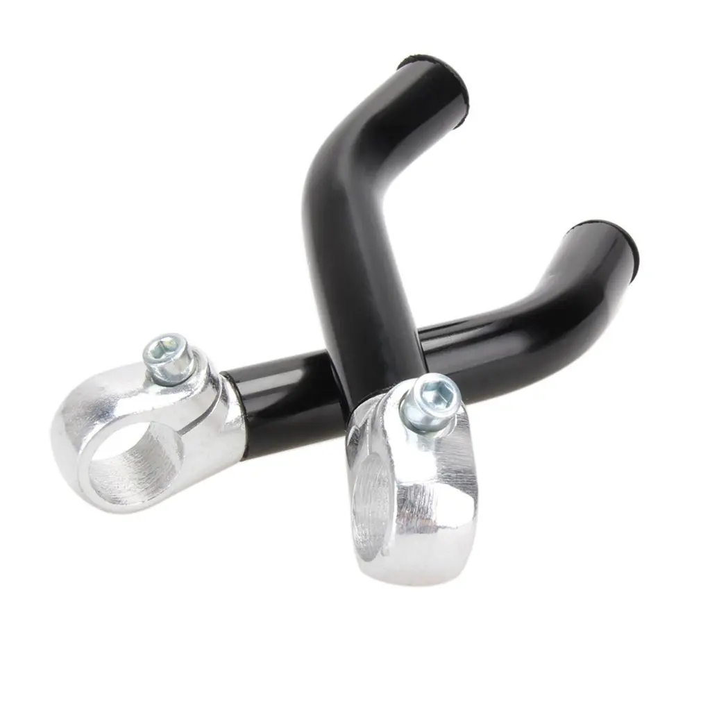 

2021 1Pair 15cm Bike Rest Handlebar Aluminum Bicycle Bent Handlebar Ends for 22.2cm Riding Handlebar Ends Bicycle Sheep Horn Bar