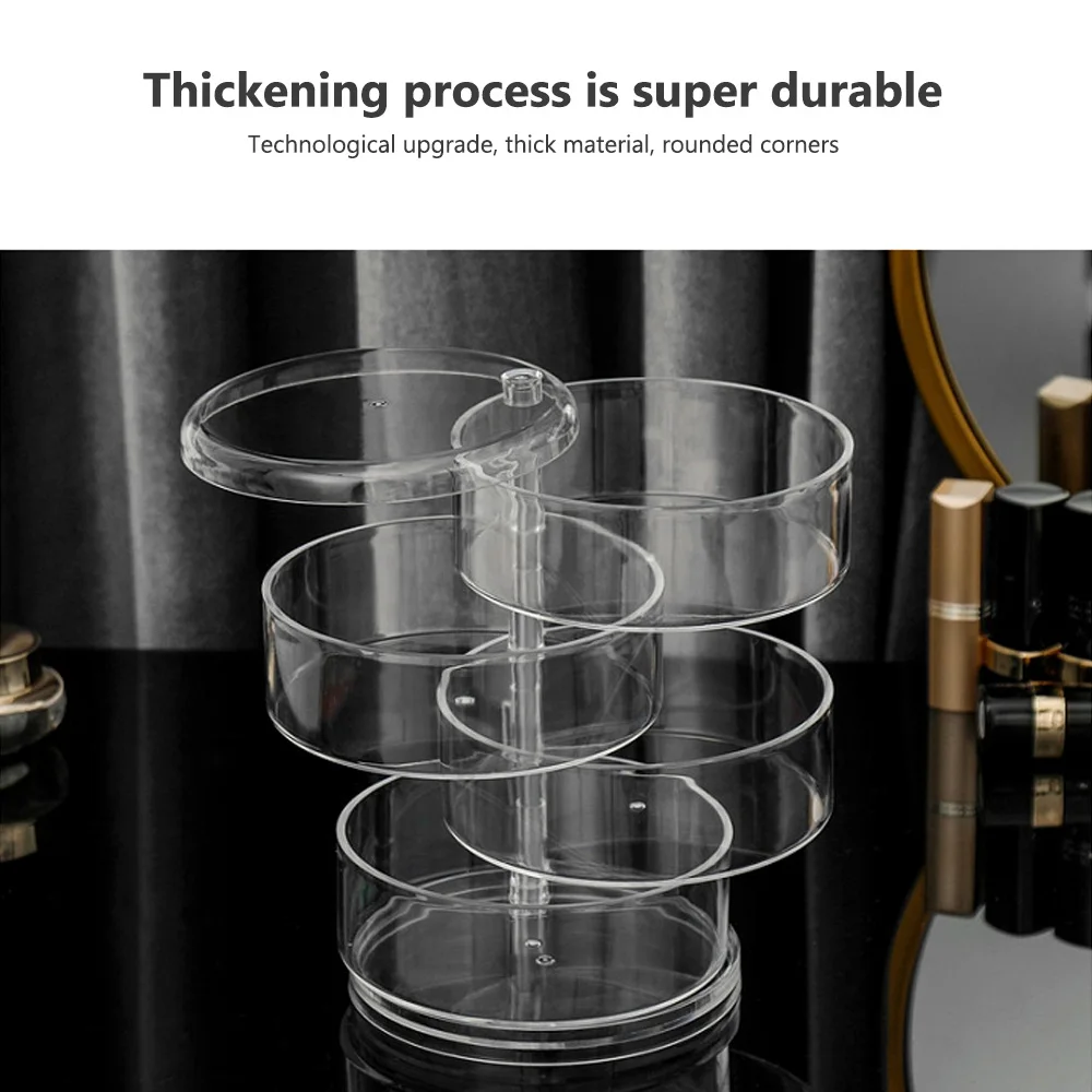 Полка Прозрачная с поворотом на 360 градусов органайзер для хранения ювелирных