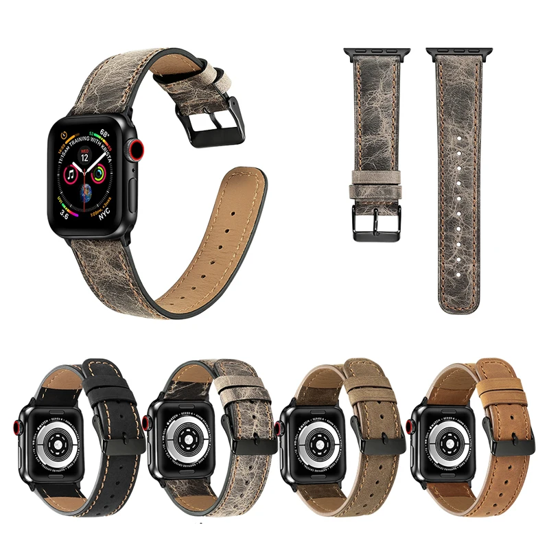Ремешок из натуральной кожи для apple watch band 42 мм 38 44 40 аксессуары часов iwatch series