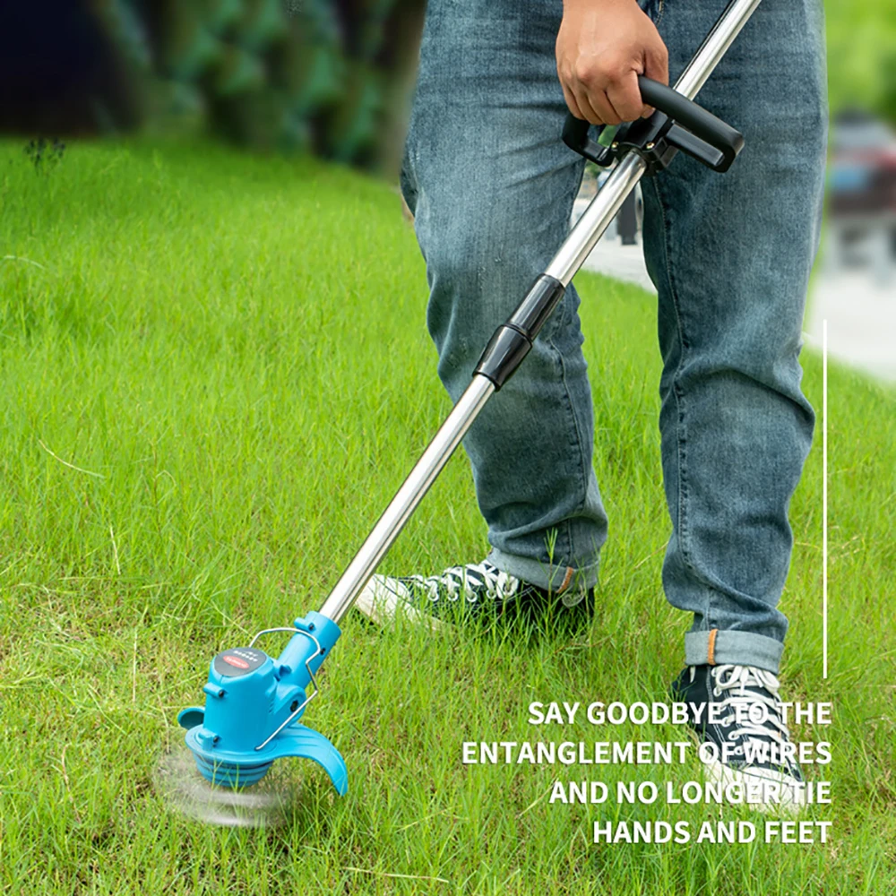 

22000RPM Electric Cordless Lawn Mower Portable Grass Cutter protable Trimmer Weeder Garden Pruning Tool with 21V Battery Charger