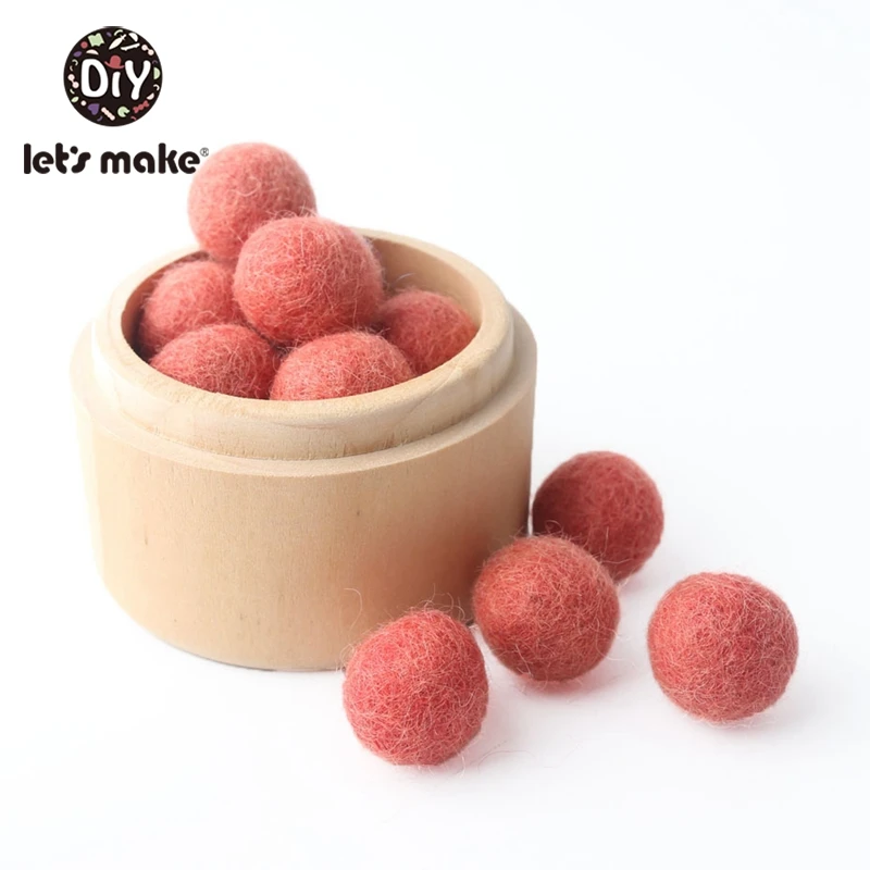 Light Orange 120 шт 20 мм шарик из шерстяного войлока помпоны шарики DIY домашний декор для детской комнаты Висячие зеленые розовые белые лаймовые фиолетовые фетровые шары - Цвет: Light Orange