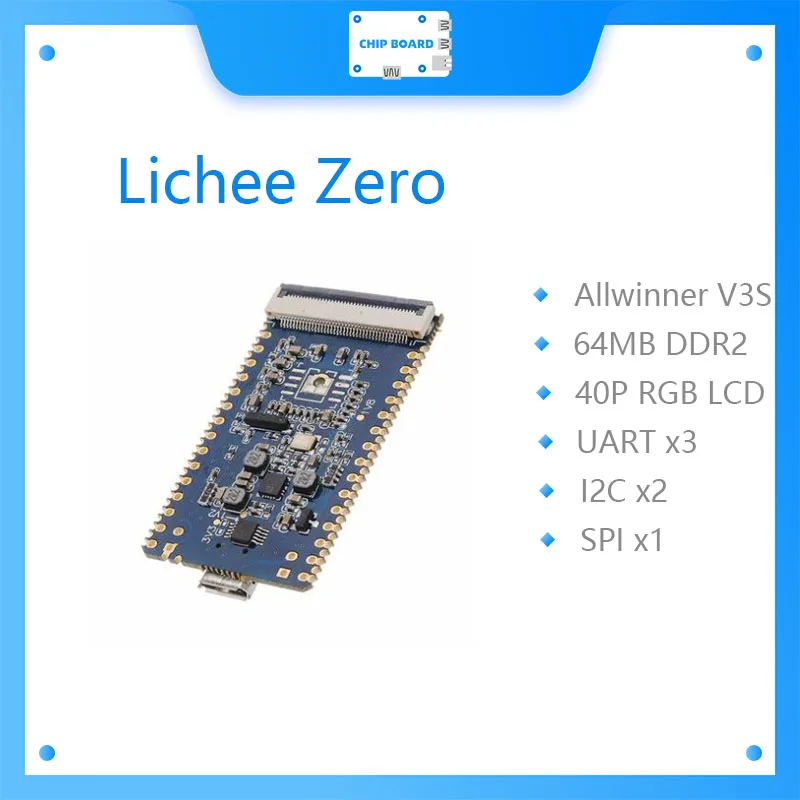 Placa de Desenvolvimento Sipeed Lichee Zero Cortex-a7 512mbit Ddr Allwinner V3s Núcleo Mini pc pi 1.2ghz