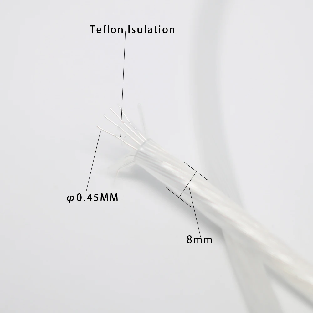 2 м 11 ядер OCC с серебряным покрытием аудио соединительный кабель PTFE isulation для RCA кабель XLR