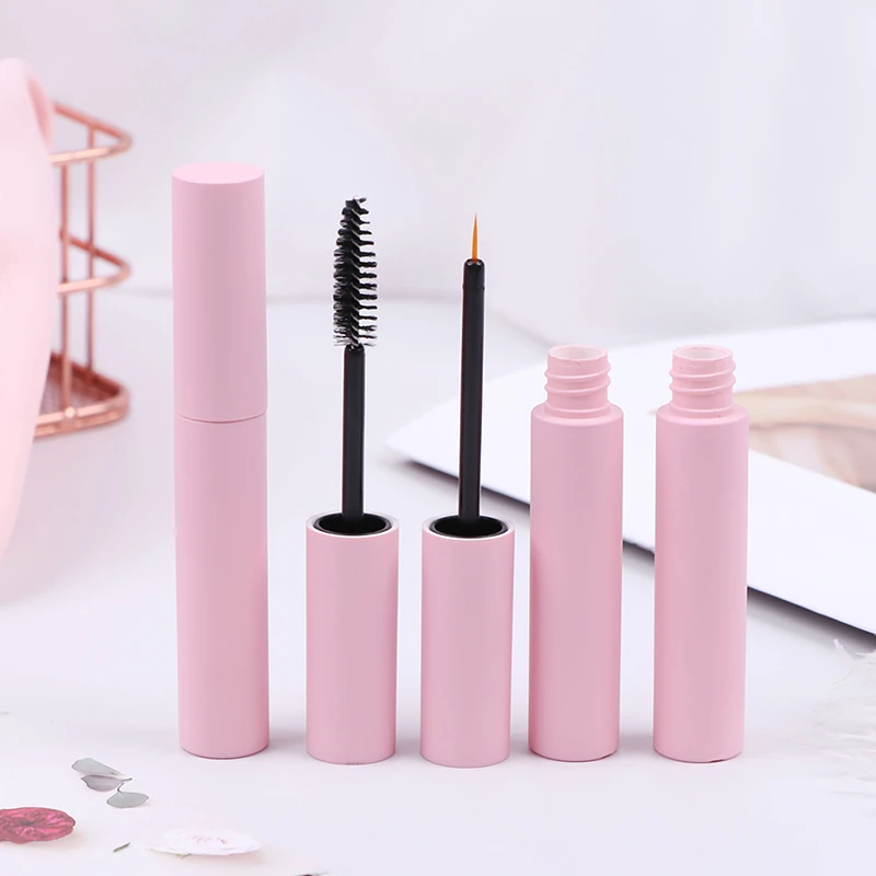 

10ml Pink Lip Gloss Wand Tubes DIY Eyeliner Mascara Lipstick Tubes Empty 3 Styles Refillable Sample Bottle Cosmetic Container