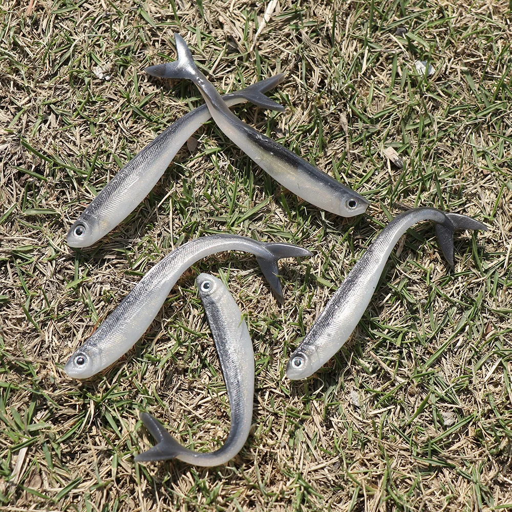 

10Pcs Maggot Fishing Bait Worms Fish Lure Soft Shrimp Jig Head Fishing Tackle Bait Tail lure Artificial Bait Outdoor Accessories