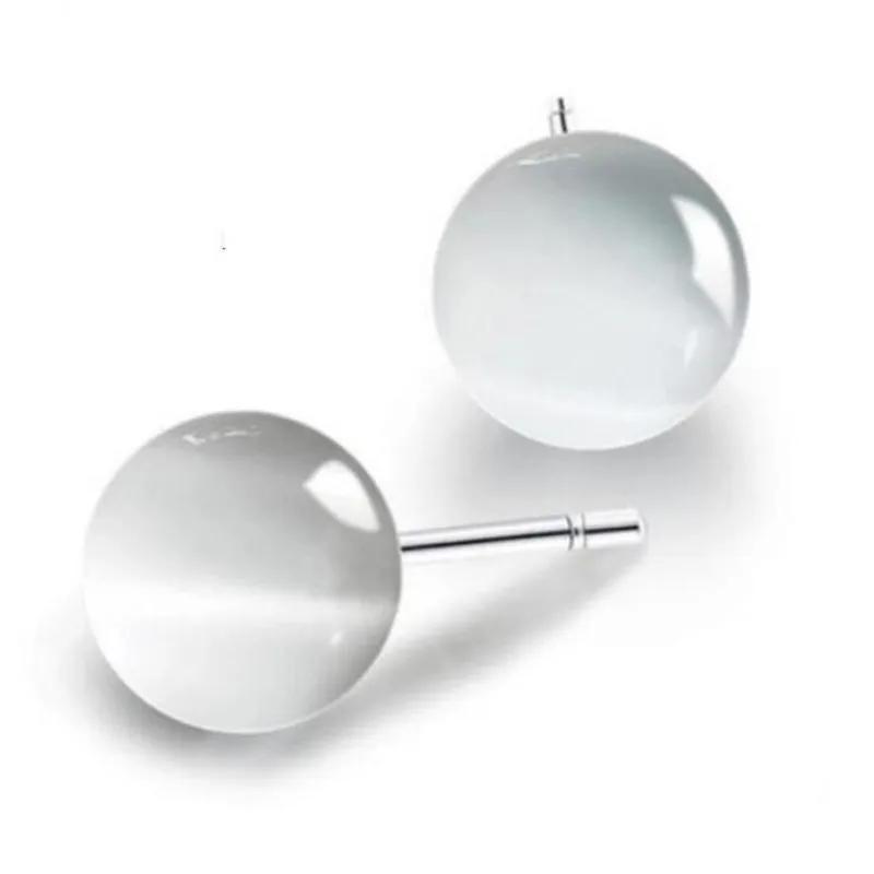 

New Popular Simple Cat Opal 925 Sterling Silver Fashion Jewelry Minimalist Not Allergic Temperament Hot Sale Stud Earrings E395