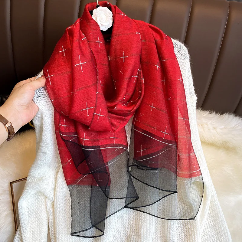 brand 2020 hot hijab adult pashmina solid winter silk scarves for women autumn and winter bandana poncho shawl foulard femme free global shipping