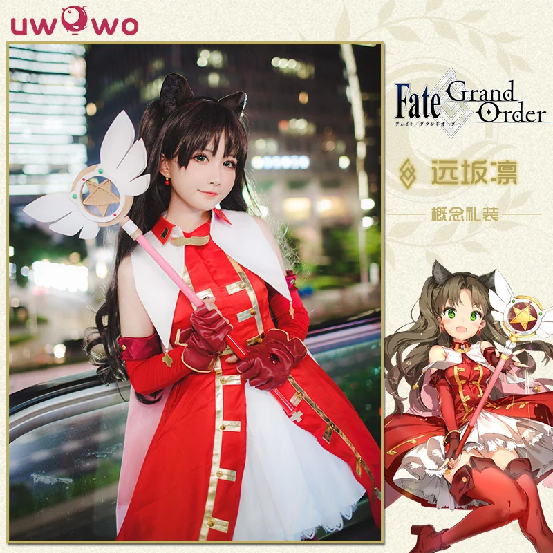 

Tohsaka Rin Cosplay Fate Grand Order Craft Essence Magical Ruby Red Dress Costume Fate Grand Order Cosplay Rin Tohsaka