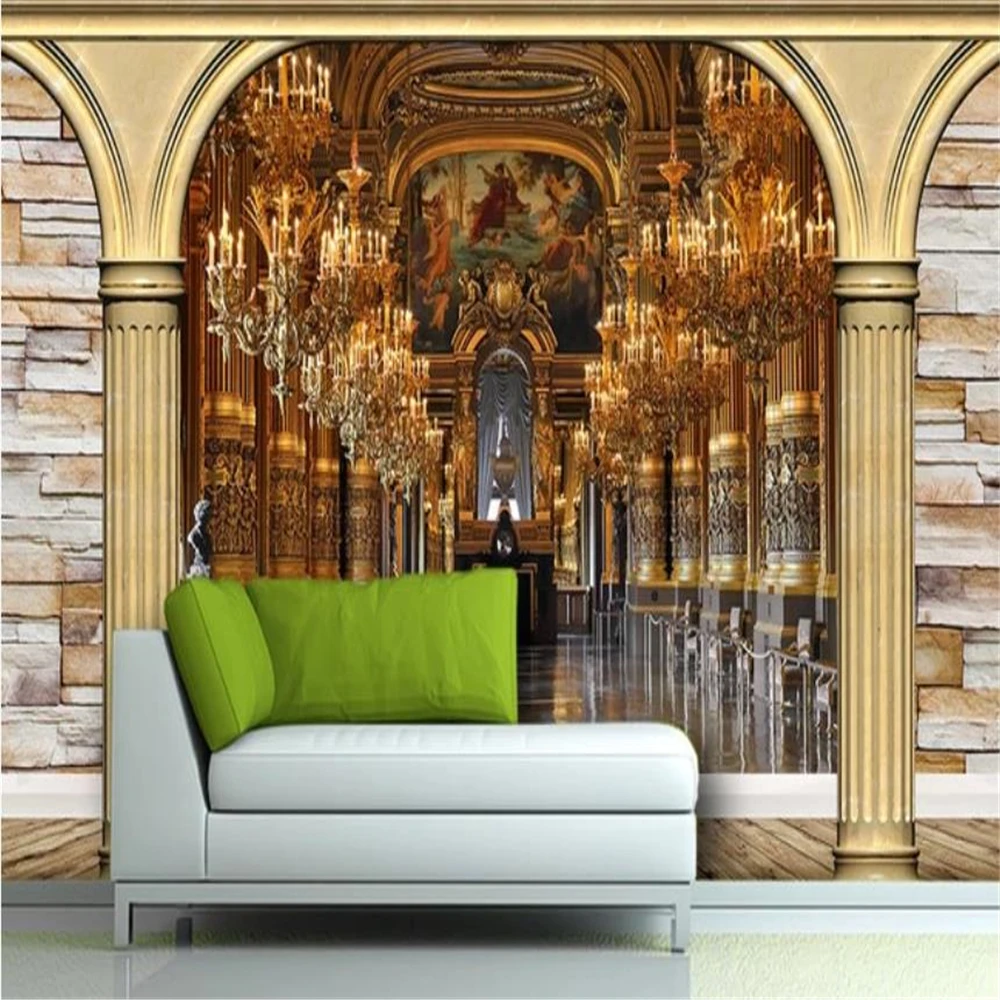 3D wallpapers European gold background wall 3d murals wallpaper for living room | Обустройство дома