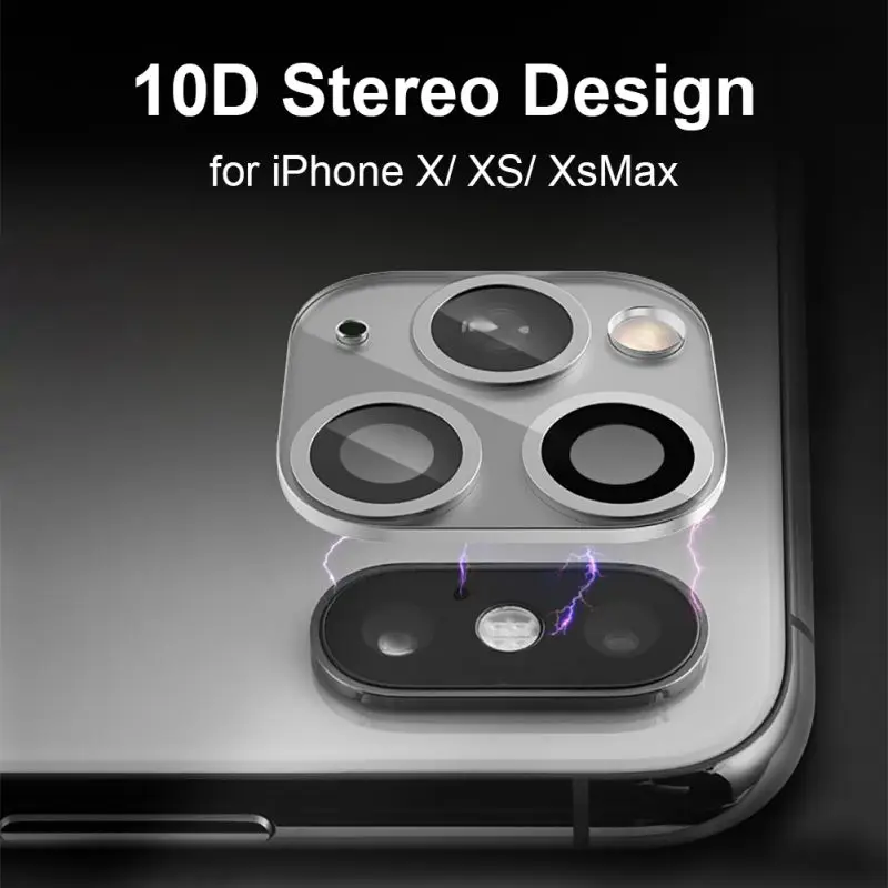 Телефон задняя камера объектив протектор металлическая рамка закаленное стекло