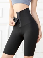 women high waist corset yoga shorts adjustable breasted compression leggings tummy control gym pants butt lifting stretch tight
