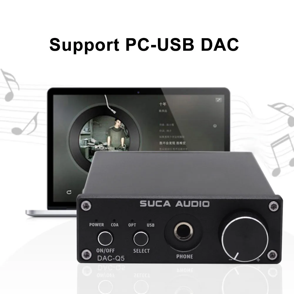 Портативный SUCA DAC-Q5 наушников цифровой аудио усилитель HiFi оптический аудио/коаксиальный/USB DAC Q5 декодер с усилителем декодер DAC
