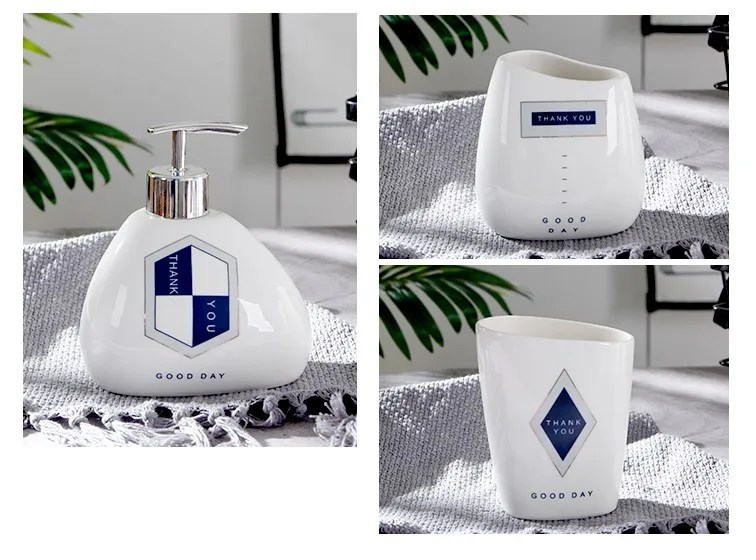 Набор керамических аксессуаров для ванной комнаты комплект из 6/7 предметов в