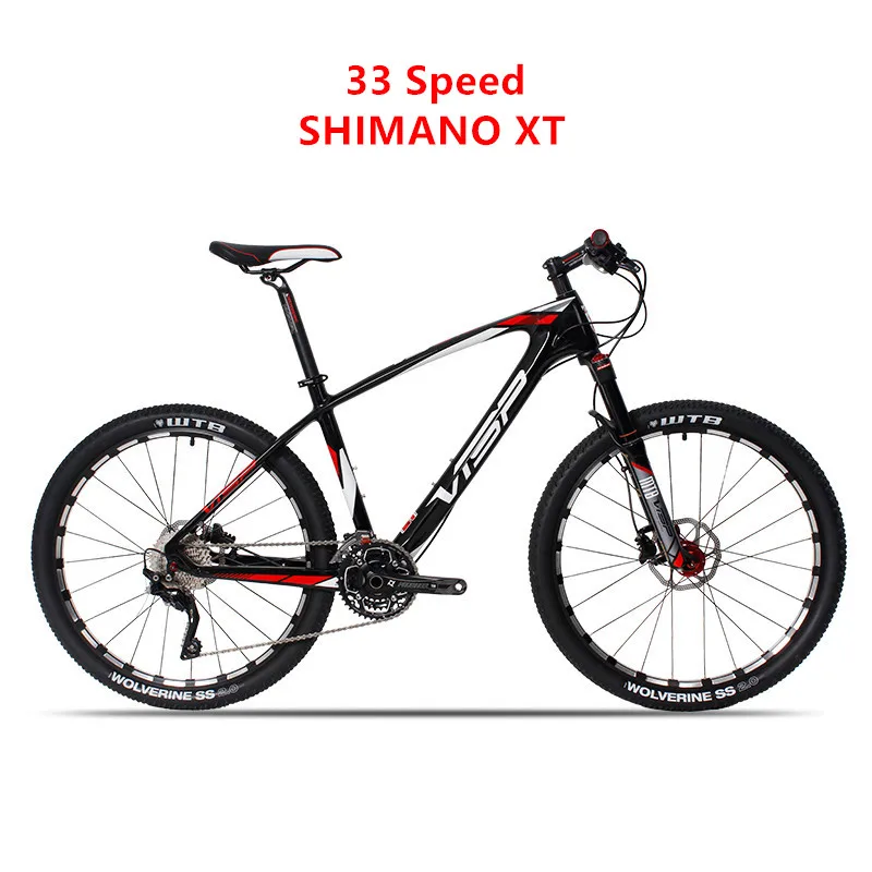 33 black red Бренд горный велосипед рама из углеродного волокна 26/27. 5 дюймов колеса MTB 27/30/33 скорости SHIMAN0 SHIMAN0 гидравлический велосипед с дисковым тормозом - Цвет: 33 black red
