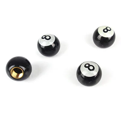 

4pcs Universal Auto Car Truck Bike Billiards "Pool 8 Ball" Tire Tyre Air Valve Stem Caps Wheel Rims