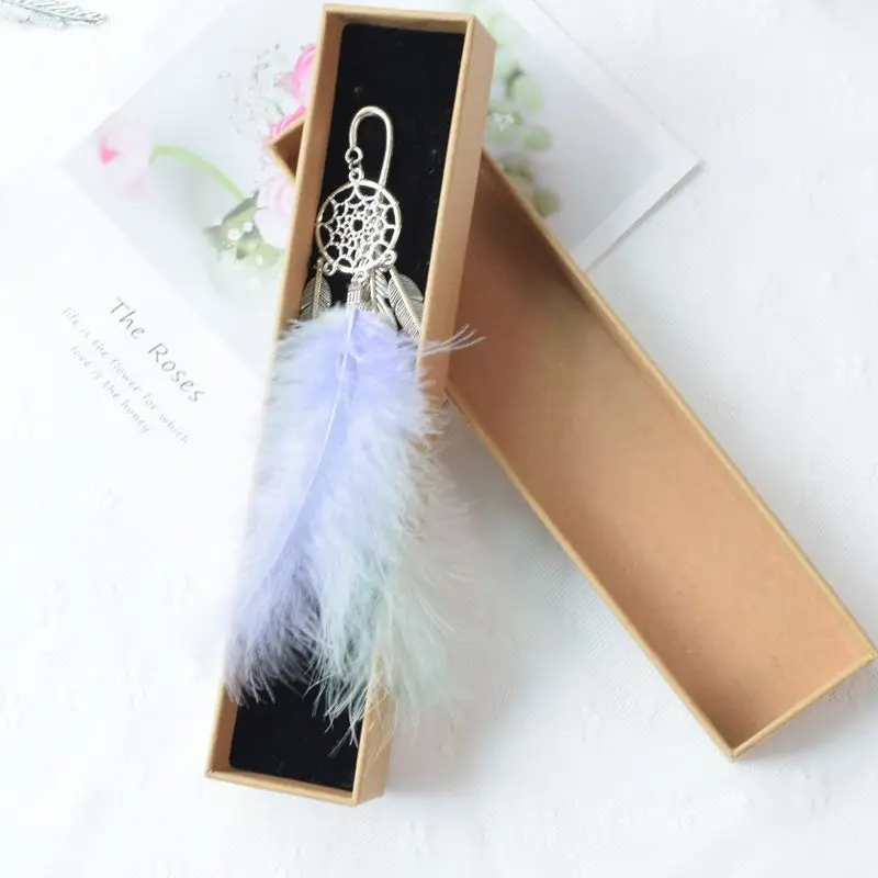 EZONE металлическая Закладка Ловец снов винтажная подвеска перо Подарочная
