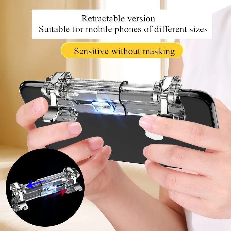 

K8 PC Metal Game Handle Trigger Button Fire Machine Shooting Mobile Phone Gaming Accessories Fr PUBG Gamepad Joystick for iPhone