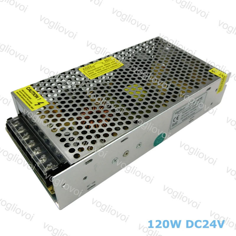 Vogliovoi Трансформаторы освещения 110V 220V к DC 24V 5A CCTV Блок питания светодиодной ленты