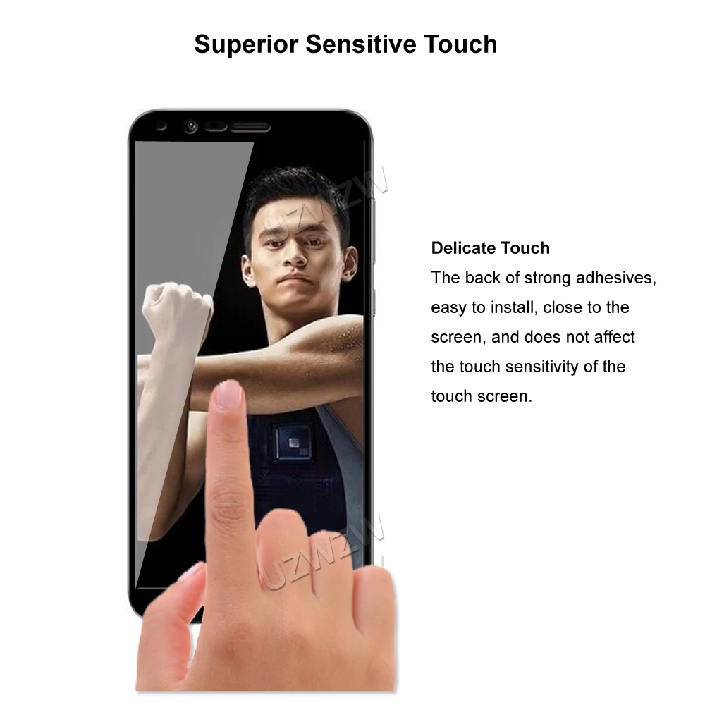 Закаленное стекло для Honor View 10 (V10) полное покрытие защита экрана телефона