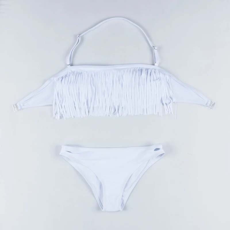 Женский купальный костюм Vs Secret розовое бикини с бахромой женский высокой