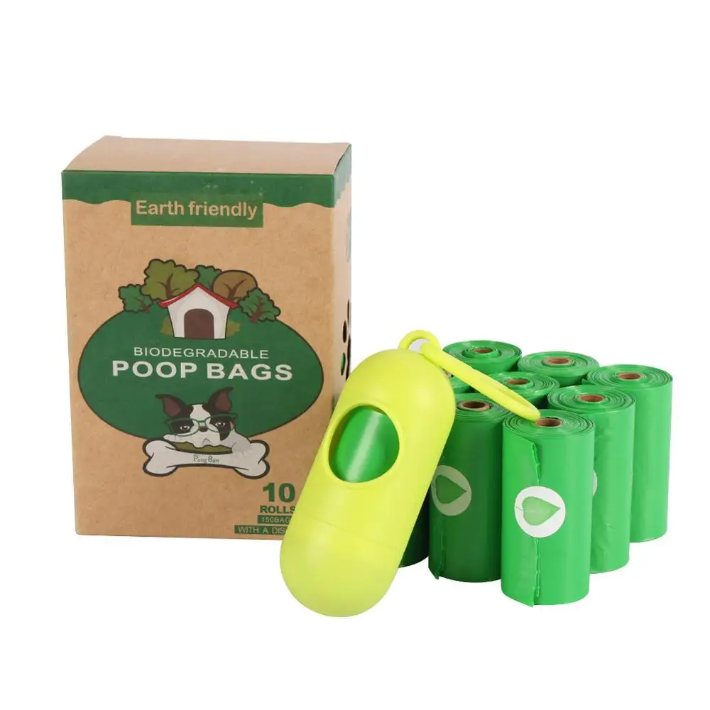 

10 Rolls Dog Poop Bags Bio Degradeable Environmental Protection Pet Trash Bags 23cmx33cm Green Garbage Pet Product