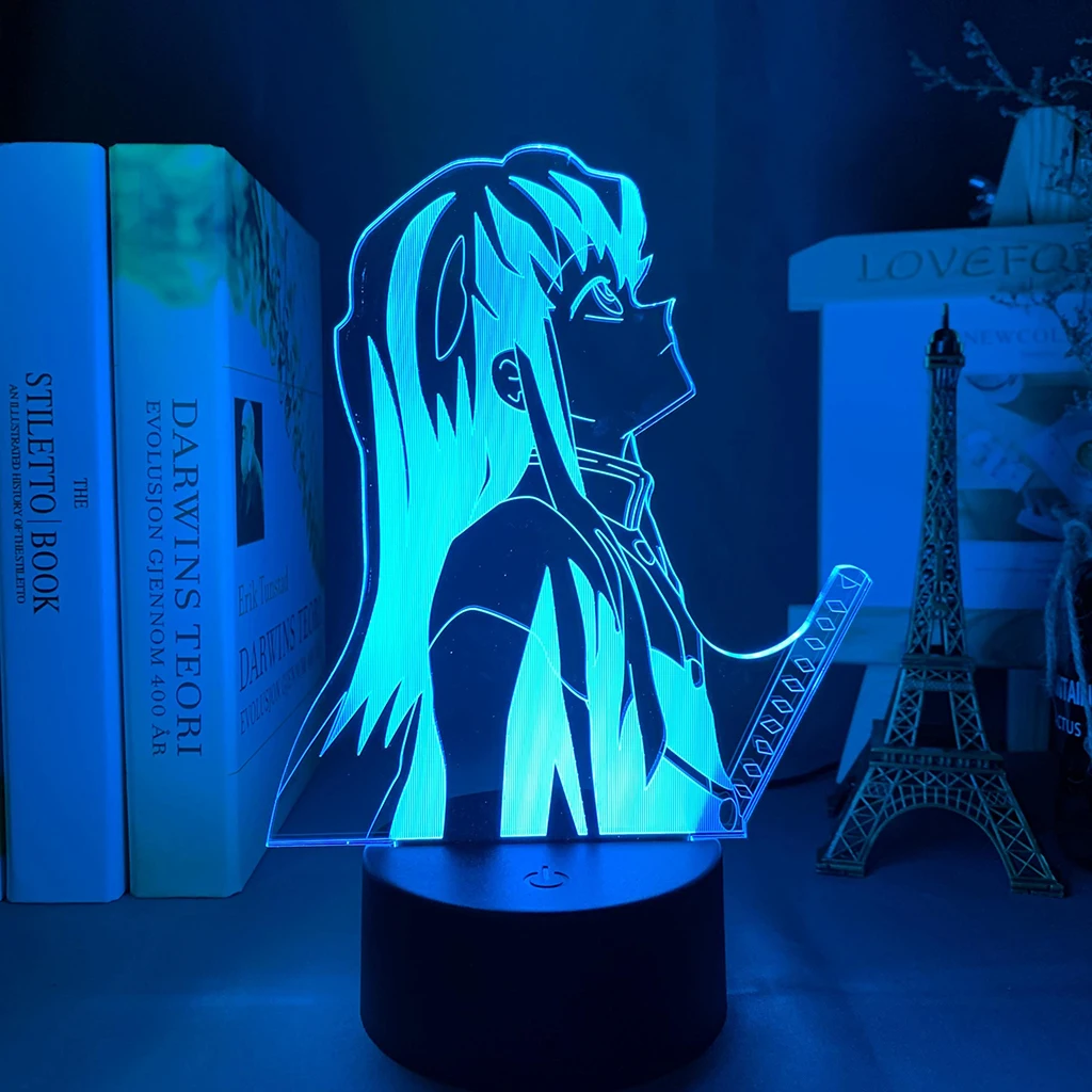 

Led Night Light for Bedroom Decor Gift Nightlight Anime 3d Lamp Muichiro Demon Slayer Tokito