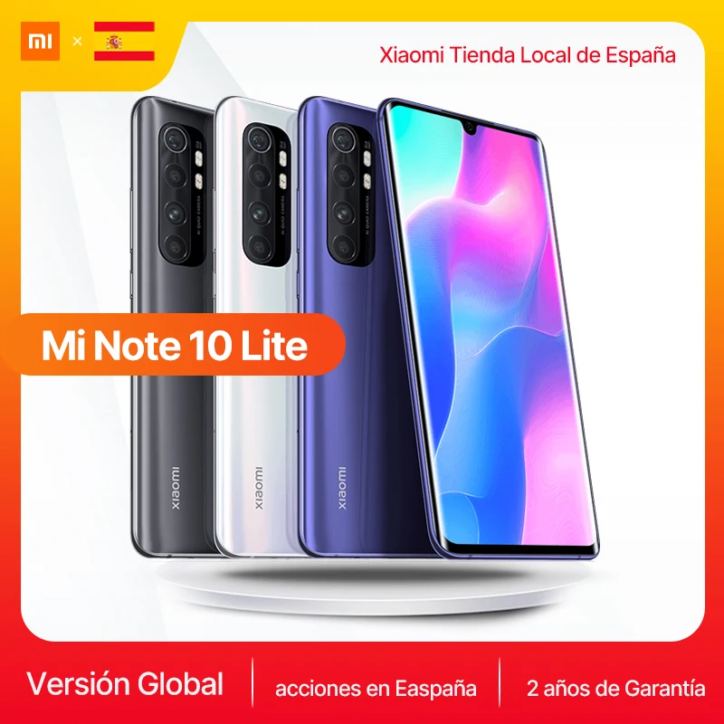 Смартфон Xiaomi глобальная версия Mi Note 10 Lite 64 ГБ 128 Snapdragon 730G Восьмиядерный NFC AMOLED