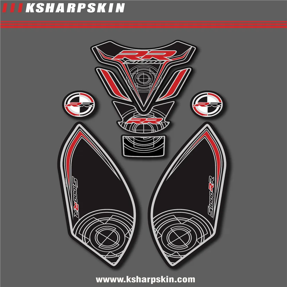 

New Motorcycle Racing 3D Gel Accessories Fishbone Decoration Decal Protection Fuel Tank Side Sticker For BMW S1000RR s1000 rr