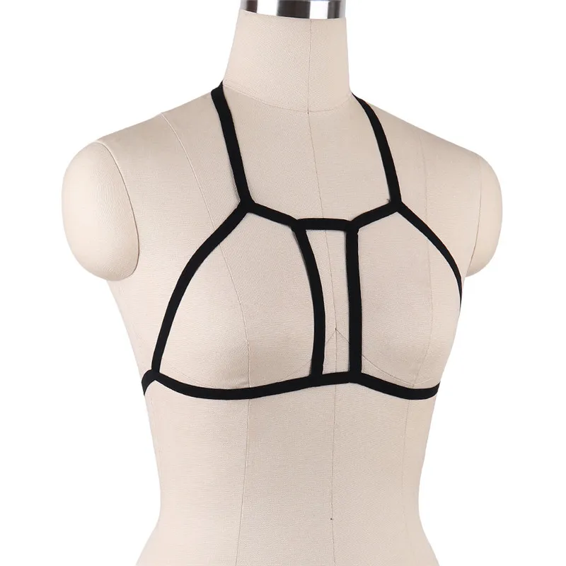 Бондаж сексуальный нагрудный ремень для женщин черный эротический