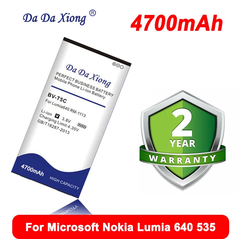 

4700mAh BV-T5C BVT5C Li-ion For Nokia Lumia 640 RM-1109 RM-1113 RM-1072 RM-1073 RM-1077 RM Lumia640 Phone Battery