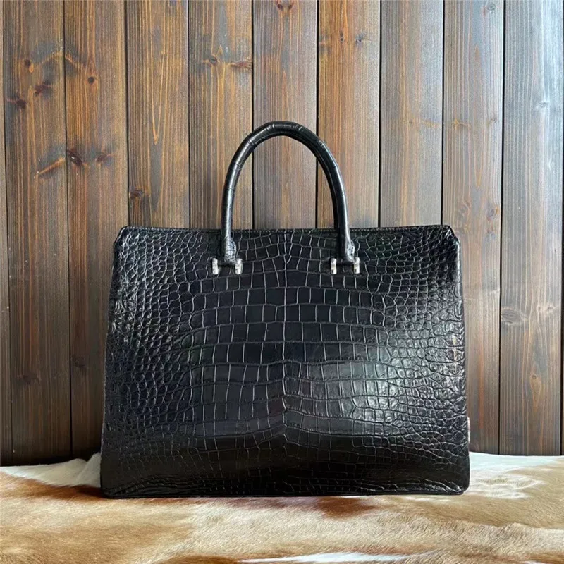 

Мужской Дорожный портфель из натуральной крокодиловой кожи